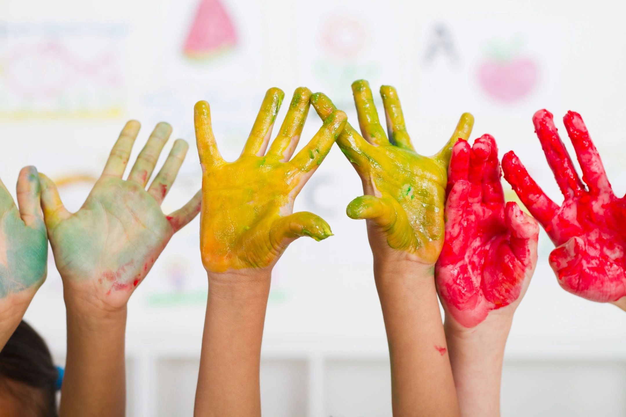 Children painting and doing art at Sunshine Prep Academy